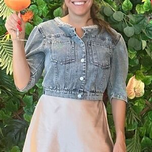 Denim Cropped Jacket/Top